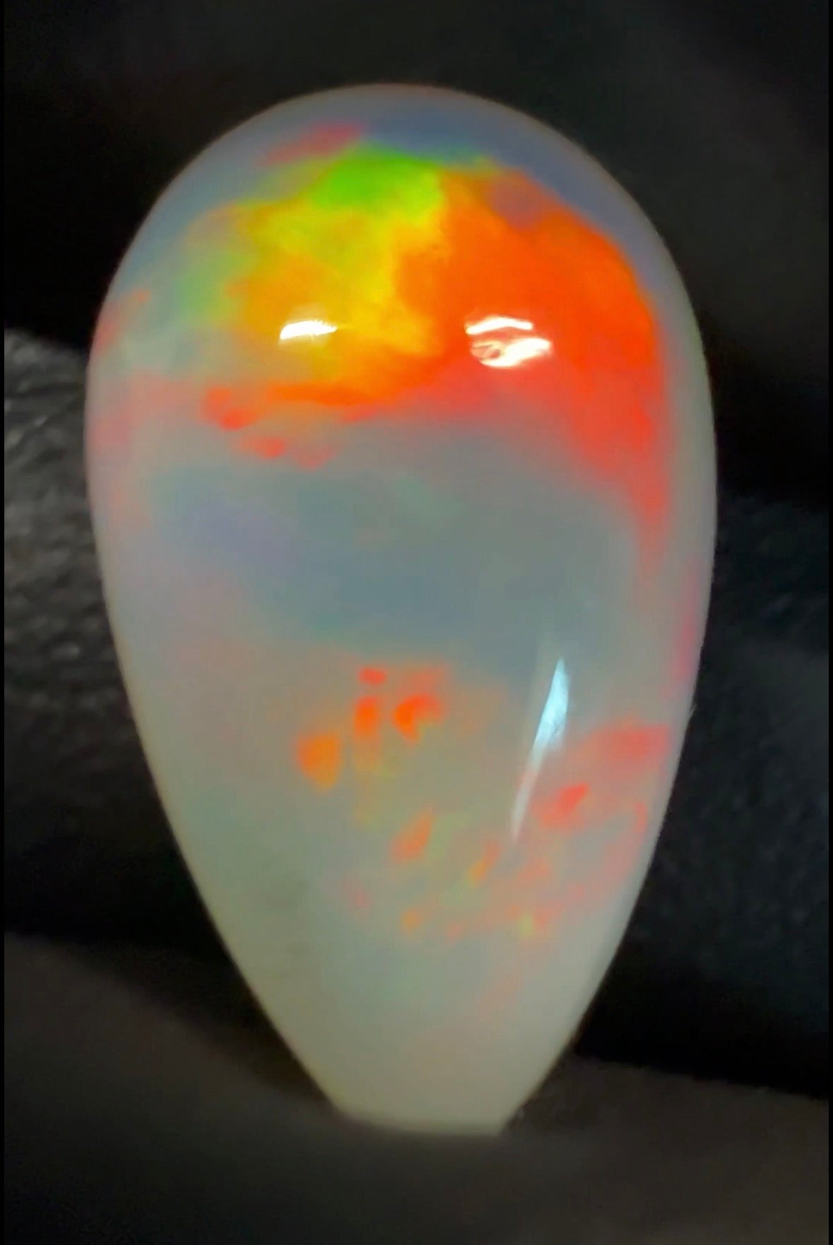 Ethiopian Opal Teardrop Cabochon – 2.80 ct (13.20 × 7.30 × 5.60 mm) Natural Welo Gemstone