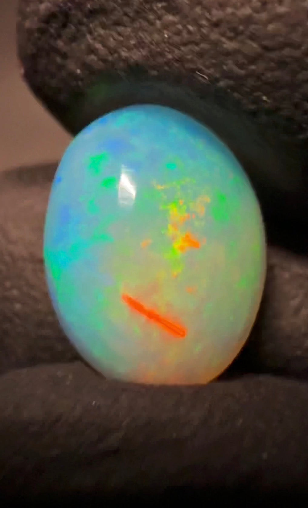 Ethiopian Opal Oblong Cabochon – 3.30 ct (12.90 × 9.40 × 6.10 mm) Natural Welo Gemstone